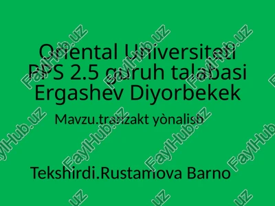 transaksion tahlil — PPTX