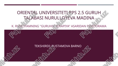 kognitiv xulq-atvor terapiyasi — PPT