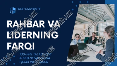 rahbar va liderning farqi — PPTX