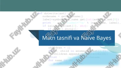 matn tasnifi va naive bayes — PPTX
