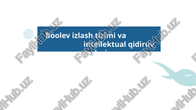 boolevizlashtizimizindaintellektualqidiruv turlari — PPTX