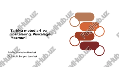 tarbiya metodlari va vositalar — PPTX