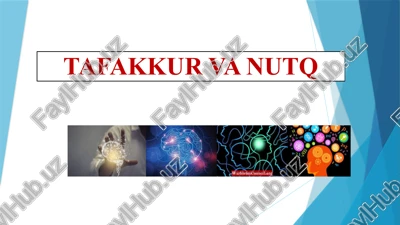 tafakkur psixologiyasi — PPTX
