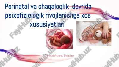 psixofiziologik rivojlanish — PDF