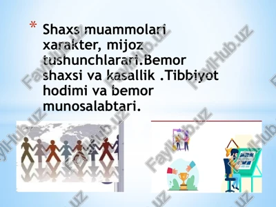 bemor shaxs va salomatlik — PPTX