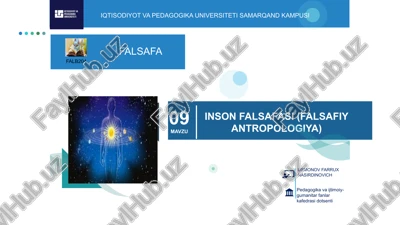 inson falsafasi (falsafiy antropologiya) — PPTX