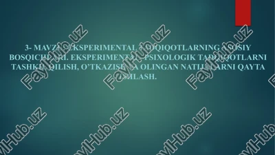 eksperimental-psixologik tadqiqotlar metodologiyasi — PPTX