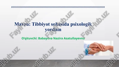 sog‘liqni saqlash tizimi va psixologik xizmat — PPTX