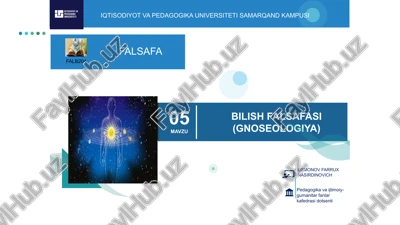 bilish falsafasi (gnoseologiya) — PPTX