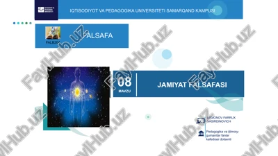 jamiyat falsafasi — PPTX