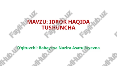 idrokhaqida tushuncha — PPTX