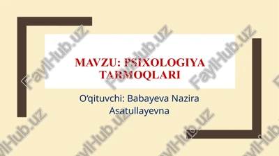 psixologiyatarmoqlari — PPTX