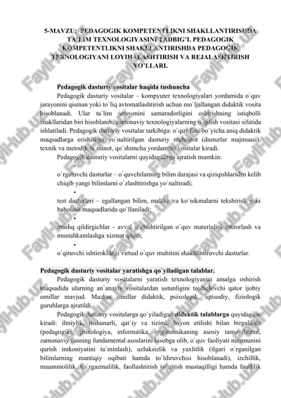 pedagogik dasturiy vositalar — DOCX