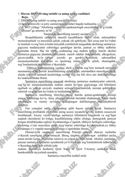 dsenm ning tarkibi va uning asosiy vazifalari — DOCX