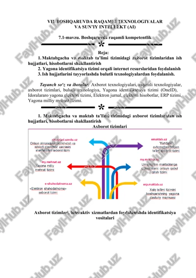 "kundalik" avtomatlashtirilgan ta’lim axborot tizimi — DOCX