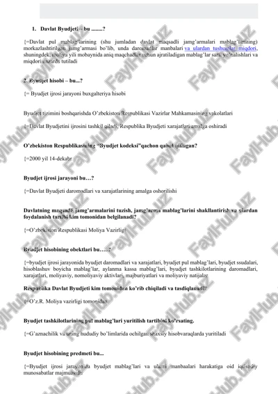 davlat byudjeti — DOCX
