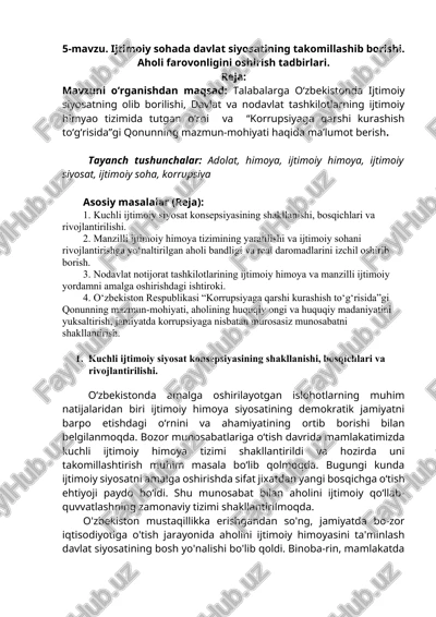 ijtimoiy siyosat — DOCX