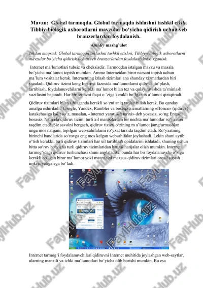 global tarmoqda — DOCX