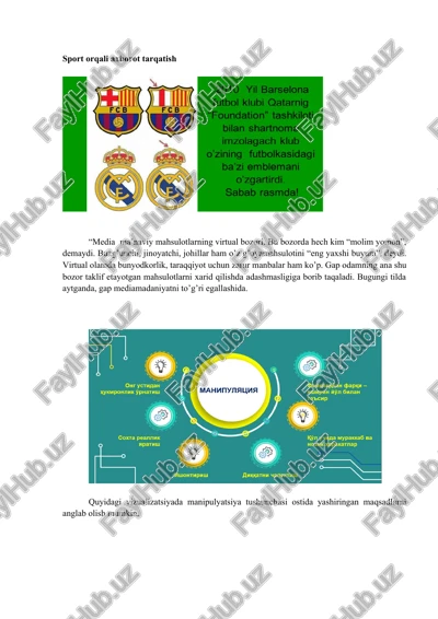 sport orqali axborot tarqatish — DOCX