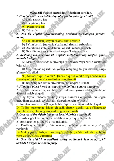 ona tili o’qitish metodikasi — DOCX