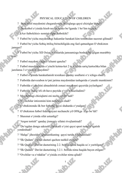 jismoniy tarbiya — DOCX