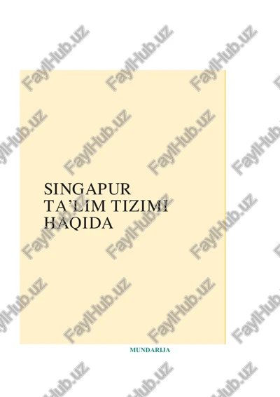 singapur ta’lim tizimi — DOCX
