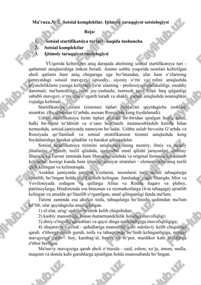 sotsial komplektlar — DOCX