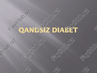 qandsiz diabet — PDF