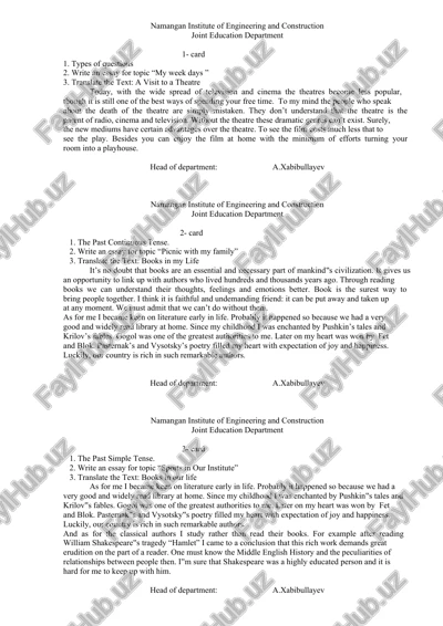 write an essay for topic “my week days” — DOCX