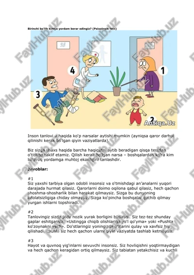 psixologik test — DOCX