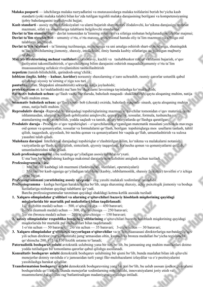 maktab direktorining mehnat vazifalari — DOCX