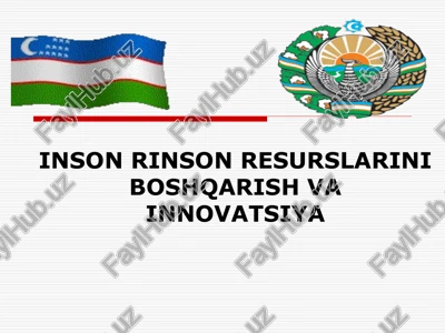 inson resurslari va boshqarish — PPT