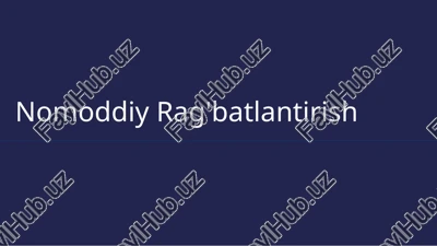 nomoddiy rag'batlantirish — PPTX