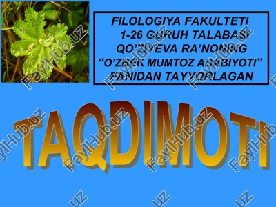 qutadg’u bilig — PPT