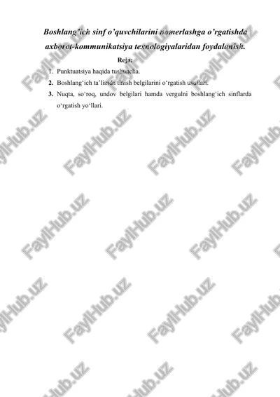 tinish belgilari va punktuatsiya — DOCX