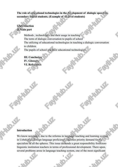 educational technologies in language teaching — DOCX