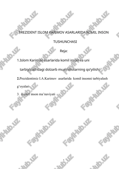 islom karimov asarlari — DOC