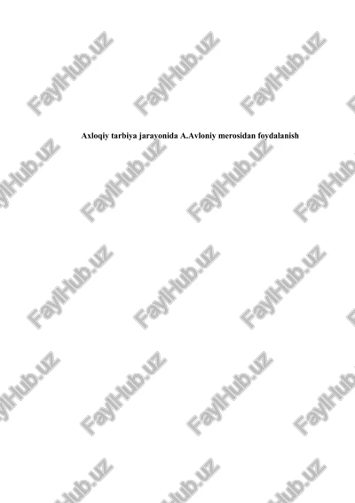 a.avloniy merosidan foydalanish — DOCX