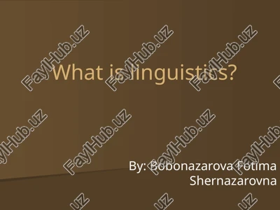 linguistics — PPTX
