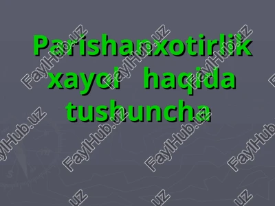 hayol haqida tushuncha — PPT