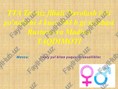jinsiyyulbilanyuquvchikasalliklar — PPTX