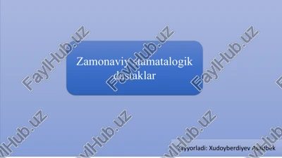 zamonaviy stomatologik dastaklar — PDF
