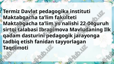 bayram tadbirlarini oʻtkazishda tarbiyachilarning ahamiyati — PPTX