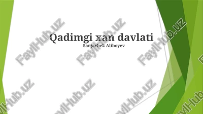qadimgi xan davlati — PPTX
