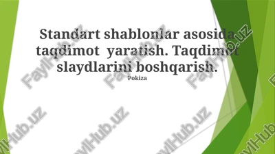 standart shablonlar asosida taqdimot yaratish — PPTX
