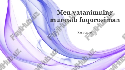 mening vatanimga bo'lgan muhabbatim — PPTX