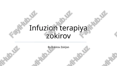 infuziya terapiyasi — PPTX