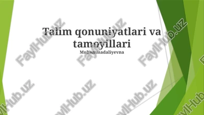 talim qonuniyatlari va tamoyillari — PPTX