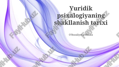 sud'ya psixologiyasi — PPTX