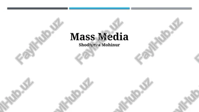 mass media — PPTX